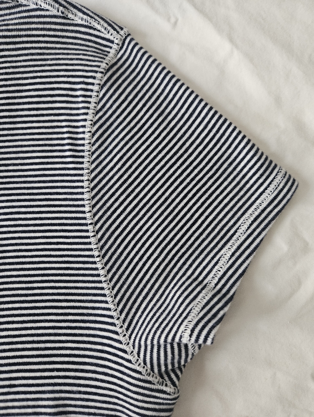 RALPH LAUREN Navy & White Striped Logo Short Sleeve T-Shirt | SZ L - Picture 4 of 9